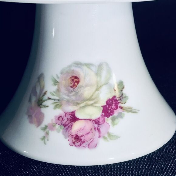 Schwarzenhammer Bavaria West Germany Pedestal Compote Pierced Lace Reticulated - Picture 8 of 12